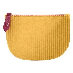 September 2020 Chenille Corduroy in Maroon & Yellow Ipsy Makeup Glam Bag